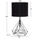 Llambë tavoline Geilo HM7416, metal PVC, 48.5 cm, e zezë