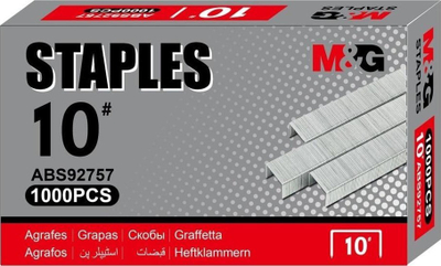 Kapsa letre M&G ABS92757, nr. 10, 1000 copë, metalike