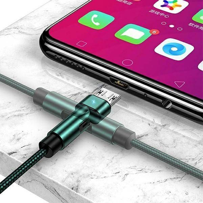 Kabllo USB Usams US-SJ298, USB A në microUSB, 1 m, jeshile