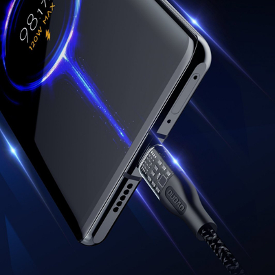 Kabllo USB Dudao DDA266, USB C në USB C, 1m, 120W, e zezë
