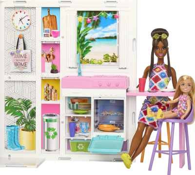 Shtëpi lodër Barbie Getaway Doll House, me kukull Barbie, shumëngjyrëshe