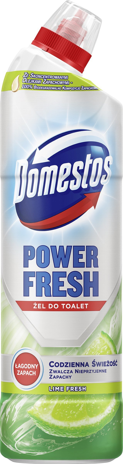 Xhel pastrimi për tualet Domestos Power Fresh Lime, 700 ml, me erë limoni