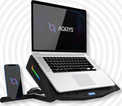 Ftohës laptopi AQIRYS Pluto, për 17", me RGB, i zi