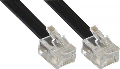 Kabllo telefoni InLine RJ11, 6P4C, 3m, e bardhë