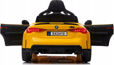Електричен автомобил за деца BMW M4, батерија 12V, далечински управувач 2.4G, жолт