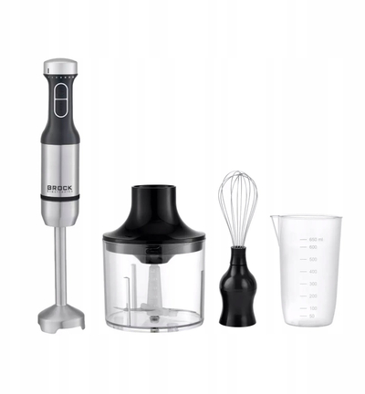 Blender dore set Brock HBS 9002 S, 1000W, 8 shpejtësi, argjendtë