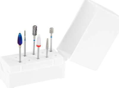 Mbajtëse për freza thonjsh Exo Nail Drill Bits 2, plastike, transparente