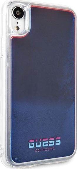 Mbrojtëse telefoni Guess Liquid për iPhone XR, transparente, e kuqe
