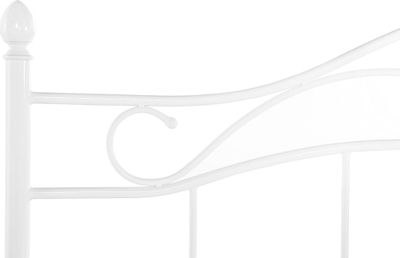 Shtrat metalik ANTLIA, 180 x 200 cm, EU Super King, i bardhë