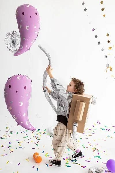 Balon folie dekorative Ghost, 36 x 60cm, formë fantazmë, rozë