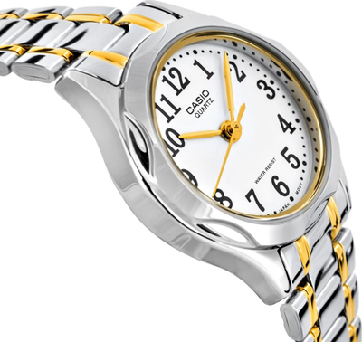 Рачен часовник Casio LTP-1275SG-7B за жени, не’рѓосувачки челик, кварц, сребро со злато