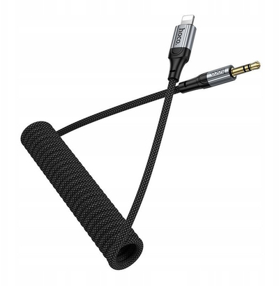 Аудио кабел Hoco UPA33A, AUX 3.5 mm во Lightning, 1.5 m, црна
