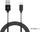 Kabllo karikimi AMiO 01431, USB në micro USB, 1m, 2.4A, e zezë