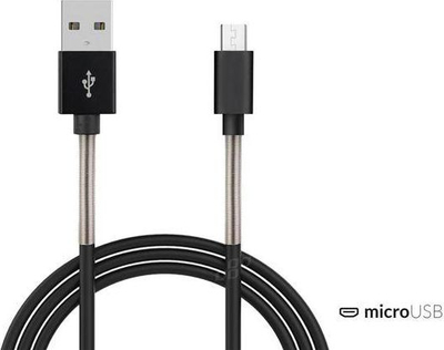 Kabllo karikimi AMiO 01431, USB në micro USB, 1m, 2.4A, e zezë