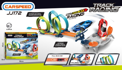 Set piste garash Carspeed JJ172, 2 makina metalike, mekanizëm pull back, shumëngjyrësh