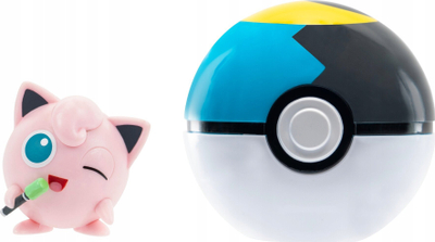 Lodër figurë Pokemon Clip N Go Jigglypuff, me Moon Ball, me ngjyra