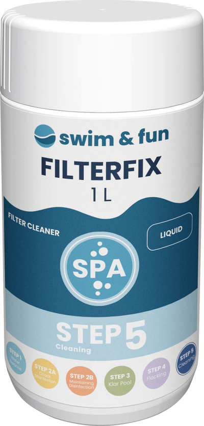 Solucion pastrimi Swim &amp; Fun Spa FilterFix, 1L, për filtra spa dhe pishine