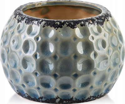 Mbulesë vazoje Divine Flowerpot, qeramike, 9.5 cm, blu-gri