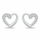 Set bizhuterish argjendi Hearts me zircone SET259W (varëse dhe vathë)