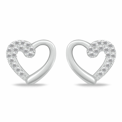 Set bizhuterish argjendi Hearts me zircone SET259W (varëse dhe vathë)