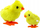 Lodër pelushi me sustë Jumping Wind-Up Chicken, kërcyese, e verdhë