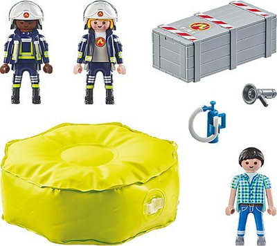 Set lojërash Playmobil 71465 Action Heroes Firefighters, me zjarrfikës, me jastëk ajri