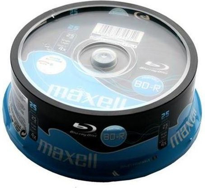 Disqe BD-R Maxell, 25GB, 4x, të printueshëm, 25 copë