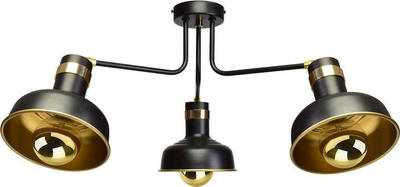 Llambë tavani me tre burime drite Milagro LED MLP6212, 60W, e zezë