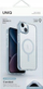 Mbrojtëse telefoni UNIQ Combat MagClick, për iPhone 15 Plus 14 Plus, me MagSafe, blu e çelët transparente