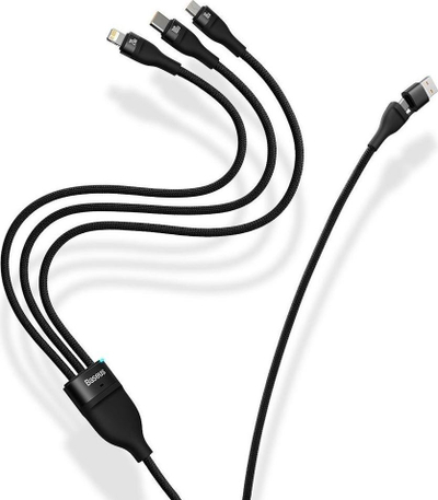 Kabllo kariku Baseus Flash Series Two for three UC to MLC, 100W, 1.5m, blu