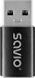 Adapter USB Savio AK-81, USB-C 3.1 F në USB-A 3.1 M, i zi