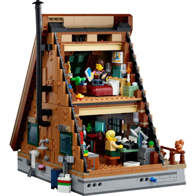 Set lodrash LEGO Ideas A-Frame Cabin 21338, 2082 copa, për të rritur