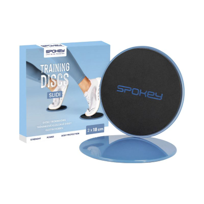 Disqe rrëshqitëse për ushtrime Spokey Slidi 943396, diametër 18 cm, set me 2 copë, blu