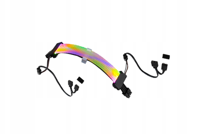 Kabllo zgjatëse RGB Gelid Astra, 8 pin, me drita RGB, e zezë