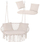 Jastëk kopshti Gardlov Double Garden Swing, set dyvendësh, për luhatëse stork nest, ngjyrë krem