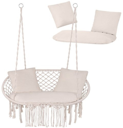 Jastëk kopshti Gardlov Double Garden Swing, set dyvendësh, për luhatëse stork nest, ngjyrë krem