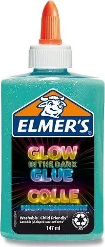 Ngjitës zanati Elmer's Glow in the Dark, 147 ml, blu