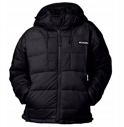 Xhaketë me kapuç Columbia Pike Lake Padded, e mbushur, e zezë