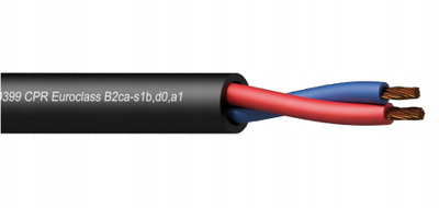 Kabllo bokse Procab CLS240, 2x4mm² bakër OFC, B2ca pa halogjen, e zezë