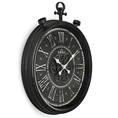 Orë muri MPM Quality Vintage Timekeeper E01.4326.90, e zezë