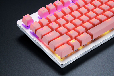 Set i tasteve Razer PBT Keycap Upgrade, 120 taste, rozë