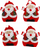 Set ornamente vetëngjitëse prej filci Craft with Fun Santa Claus Christmas, 4 copë, shumëngjyrëshe