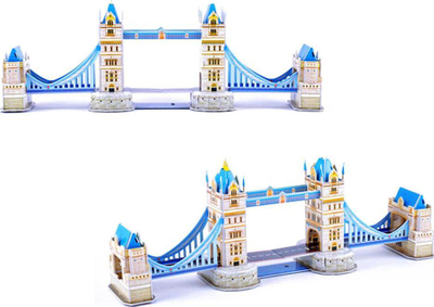 Puzzle 3D Tower Bridge, 41 pjesë, model urë, shumëngjyrësh