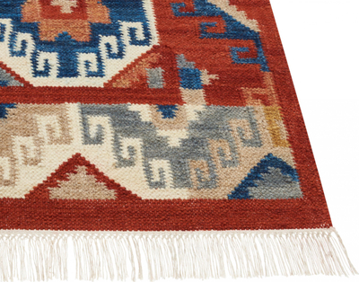 Tapet leshi LUSARAT Wool Kilim, 160 x 230 cm, shumëngjyrësh