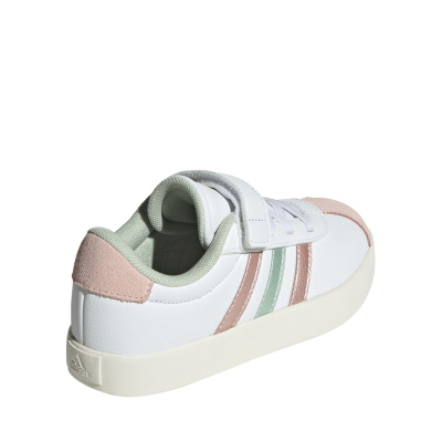 Патики за деца Adidas VL Court 3.0 Jr IH4952, природна кожа, затворање со леплива лента, бели