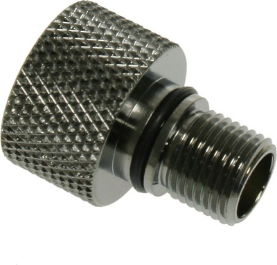 Adapter uji BitsPower BP-BSWP-C19, G1/4", bronz i nikluar, i zi me shkëlqim