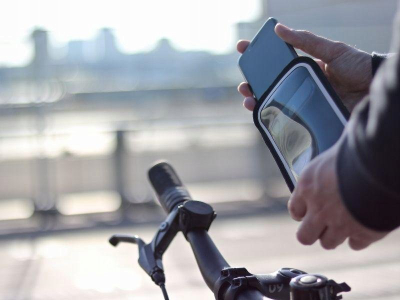 Mbajtëse magnetike biçiklete për telefon Shapeheart, që s’e kap uji, universale, e zezë