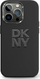 Kapak telefoni DKNY Liquid Silicone Metal Logo për iPhone 16 6.1", silikon, mbron nga goditjet, i zi