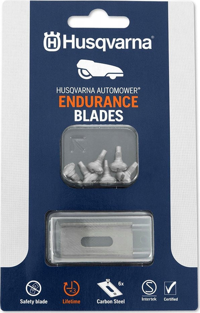 Tehe zëvendësuese Husqvarna Automower Blades, set 6 copë, metalike