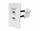 Prizë murale HDMI pa markë, 2 porta HDMI, montim sipërfaqe, e bardhë